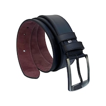 Süzer Deri Siyah Suni Deri Kenarları Dikişli Düz Model 4.5 Genişlik Unisex Spor Kemer - 4500-10 Siyah
