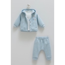 Very Cool Kapüşonlu Üçlü Alt Üst Takım Mavi