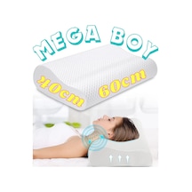 Ortopedik Yastık Visko 60x40cm Boyun Fıtığı Boyun Düzleşmesi Boyun Agrısı Desteklı Visko Ortopedik Beyaz