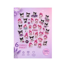 Kuromi -my Melodi Karakterli Sticker Çıkartma Seti - 6 Farklı Model Diğer