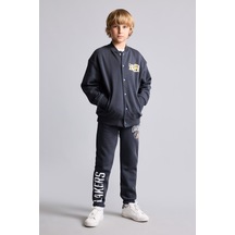 Defacto Nba Los Angeles Lakers Bisiklet Yaka Sweatshirt Hırka Erkek Çocuk I2236a826wnar138 Antrasit-ar138