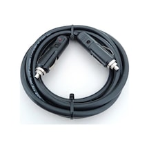Araç Çakmaklık Uzatma Kablosu Erkek+erkek 12-24 Volt 16 Amper 2 X1 Mm Ttr Bakır 5 Mt-siyah