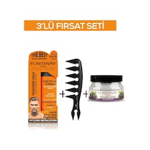Fontenay Pudra Toz Wax Turuncu 20gr +şekil Tarağı 044+ Face And Body Scrub Böğürtlen 350ml 3'lü Set