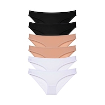 6 adet Süper Eko Set Likralı Kadın Slip Külot Siyah Ten Beyaz 6 adet Süper Eko Set Likralı Kadın Slip Külot Siyah Ten Beyaz