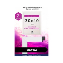 Beyaz-21mm-30x40 Cm Mat Pvc Li Camsız Fotoğraf Puzzle Belge Çerçeve Yatay Dikey Asılabilme. 17794128