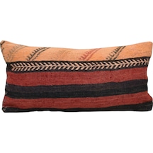 Zehra Abla Halı Yeni El Dokuma Dekoratif Lumbar Kilim Kırlent Yastık Kılıfı 6190