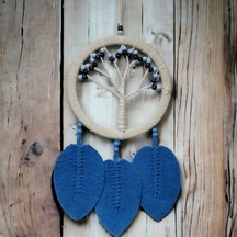 Buğz Rüya Kovan Hayat Ağacı Dream Catcher Mavi