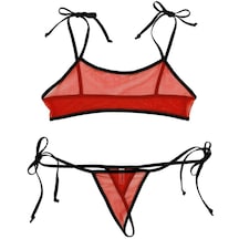 Liona Kırmızı Fantezi Sütyen String Çamaşırı Takımı