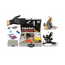 Çift Makineli Çantalı 30 Parça Tattoo Dövme Set