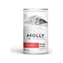 Molly Jöleli Kuzulu Konserve Yetişkin Kedi Maması 400 G
