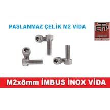 M2  İmbus İnox  Paslanmaz  Vida  M2x8 24 ADET
