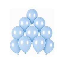 Mavi Renk Lateks Makaron Balon 15 Cm - 10 Adet