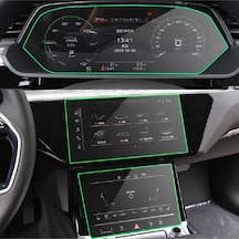 Ennar Audi Q7 2020-2023 Gösterge Ve Multimedya Çift Ekran Koruyucu Navigasyon 9h Nano Ekran Koruyucu