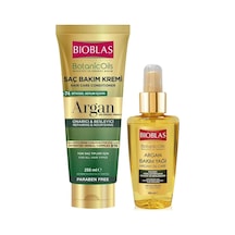 Bioblas Argan Yağlı Saç Bakım Kremi 250 ML + Argan Saç Bakım Yağı 100 ML