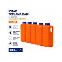 Numune Toplama Kabı 24 Saatlik Vakumlu Entegre Sistem 5 Adet 3 L