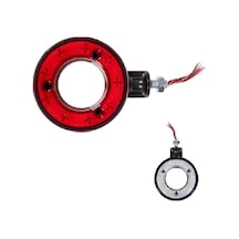 Ayna Altı Küpe İçi Boş 18 Led'Li 120Mm 12V-24V Beyaz - Kırmızı