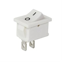 Mini Işıksız Anahtar On-Off 2P (Beyaz)