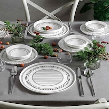 Tr Taç Pierre Cardin Porselen Timeless Yemek Takımı Füme 6 Kişilik Diğer