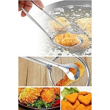 Paslanmaz Süzgeçli Lüx Kızartma Maşası Metal Kızartma Maşası Metal 1 Parça Metal Diğer