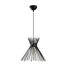 Küçük Kirpi Retro Rustik Modern Metal Salon - Mutfak - Cafe Siyah Tekli Sarkıt Avize Diğer