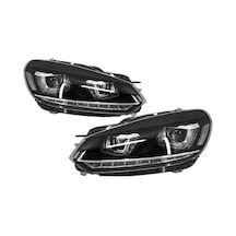 Autogp Vw Golf 6 Ön Far Lambası U Led Bi-xenon 2009 / 2013 Sm-agp-091122