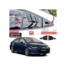 Toyota Corolla 2018 Sonrası E210 Uyumlu Kelebek Cam Izgarası Kelebek Cam Vizörü İthal Havalandırma Sağ Sol Takım Parlak Siyah 1.sınıf 00 Şüscaroto Aksesuar