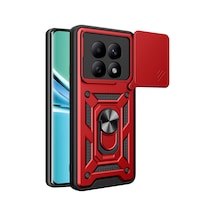 Note 15 4g Pars Lens Yüzüklü Silikon - Kırmızı