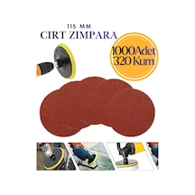 1000 Adet 115 Mm Cırt Zımpara Kağıdı 320 Kum Avuç Taşlama Spiral Uyumlu Velcro Deliksiz Cırtlı Zımpara