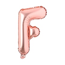 F Harf Rose Gold Folyo Balon16 İnç 36 cm