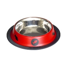 Tommy 16 Oz Balık Desenli Çelik Köpek Mama Kabı 470 ML