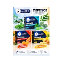 Jenbol Defence Boğaz Pastili 3'lü Set 72'li Mentol Okaliptus, Vitamin C Portakal, Bal Limon Aromalı