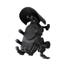 Neevoyu Motosiklet Telefon Tutucu, Yansıta Montajlı, Şok Emici, Hırsızlığa Dayanıklı, 69-93mm Genişlik Aralığı, Siyah, Pa6+gf+silikon Malzeme Siyah