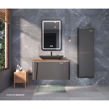 Shower Grande 100 Cm Antrasit Gri Banyo Dolabı Antrasit - Gri