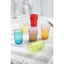 Ew'S Akrilik Kısa Meşrubat Su Kahve Yanı Bardağı Çok Renkli 6'lı 400 ML