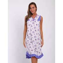 Mıss-tex Pamuklu Büyük Beden Gecelik 262954146 Beyaz