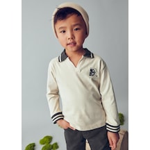 Mayoral Erkek Çocuk Yakalı Sweatshirt Bej