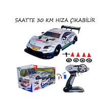 Uzaktan Kumandalı Full Fonksiyon 30 Km/h Hız Yapabilen Şarjlı Farları Yanabilen Oyuncak Araba Gri