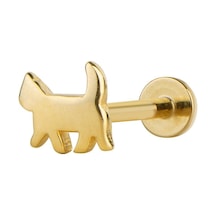Goldkupe Kedi Altın Piercing-6456