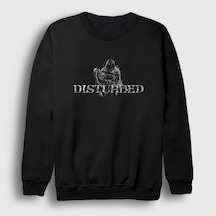 Presmono Unisex Death Disturbed Sweatshirt Siyah