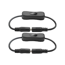 5.5x2.5 Mm On/off Anahtarlı Adaptör Uzatma Kablosu - 20 Cm