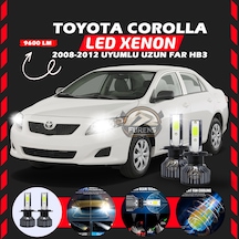 Toyota Corolla 2008-2012 Uzun Far Uyumlu Şimşek Etkili Led Xenon Pro Series Hb3
