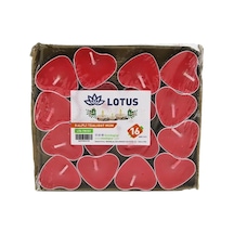 16pcs Kalpli - Kırmızı Tea Light Mum 5468 Çok Renkli