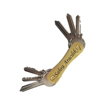 Metal Eskitme 6'lı Anahtarlık, Gold, Baskıya Uygun