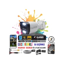 Exitcam 1 Kameralı-renkli Görüş-su Geçirmez-yüz Ve Araç Tanımalı-yapay Zeka Ayrıcalıklı Güvenlik Seti