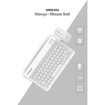 Beyaz Kablosuz Klavye Ve Mouse Seti Optik