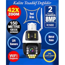 İcsee 8 Mp Çift Kameralı 42x Optik Zoom Metal Kasalı Ptz Wifi Kamera-132049