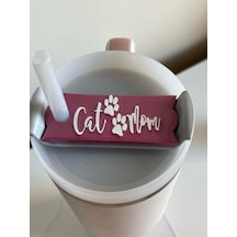 Cat Mom Yazılı Model Quencher İle Uyumlu Termos Kapağı 1.18 Lt Uyumlu Mor