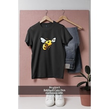 Bahriyeli Collection Oversize Bal Arısı Tasarımlı Unisex T-shirt Siyah