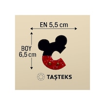 Taşlı Ütülenebilen Veya Sticker Olarak Kullanılabilen ' Mickey C ' Harfi