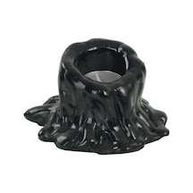 Mumluk Şamdan Tealight Mum Uyumlu Küçük Erimiş Mum Model - Siyah